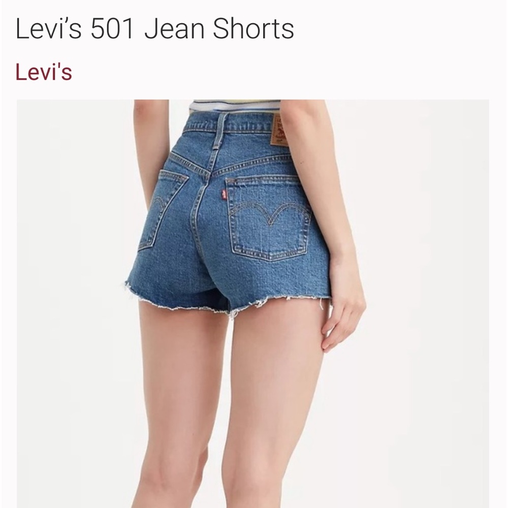 Levi’s 501 High Rise Denim Blue Jean Shorts